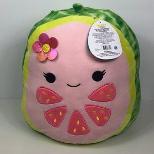 Squishmallows Lena the Guava Stuffed Plush 16" Fruit Pink Green New